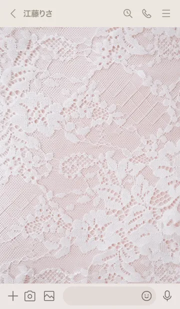 [LINE着せ替え] Simple lace fabric_02の画像3
