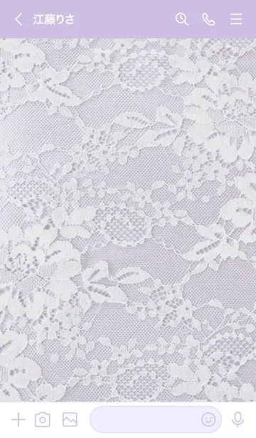 [LINE着せ替え] Simple lace fabric_04の画像3