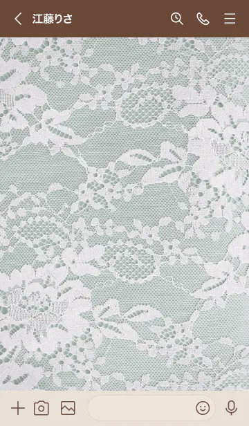 [LINE着せ替え] Simple lace fabric_03の画像3