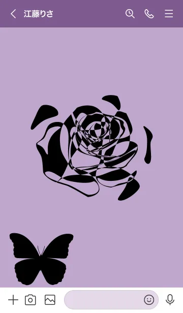 [LINE着せ替え] Butterflie and flower 6の画像3