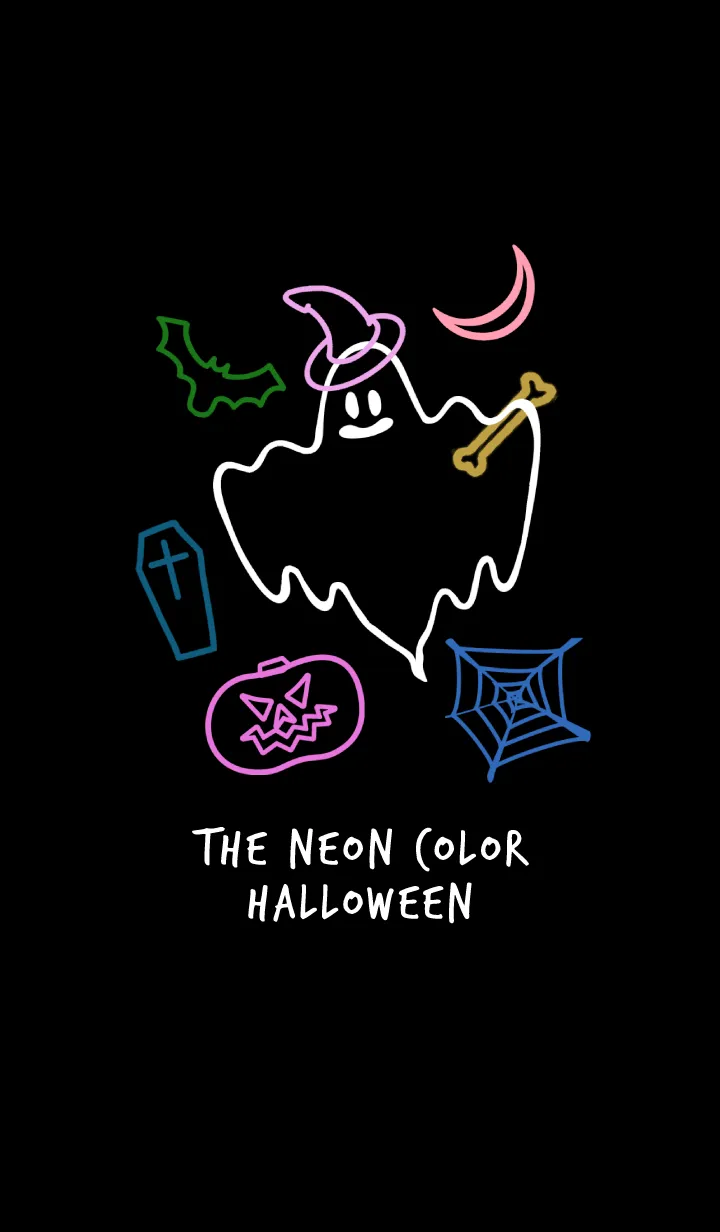 [LINE着せ替え] ネオンカラー ハロウィン 10の画像1