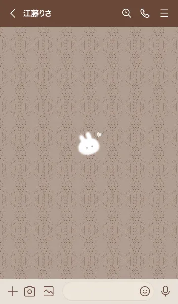 [LINE着せ替え] ～うさぎとニット2♥ブラウン61_1～の画像3