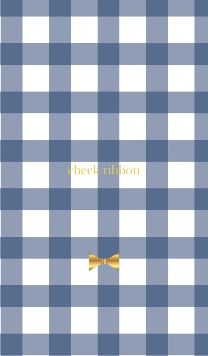 [LINE着せ替え] Check & Ribbon 9の画像1