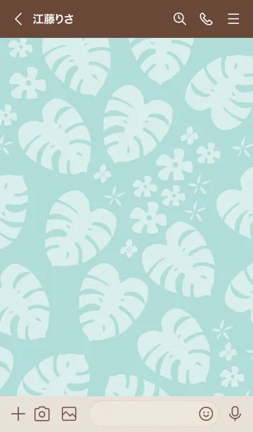 [LINE着せ替え] モンステラ 白 ランダム14の画像3