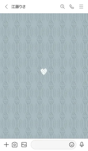 [LINE着せ替え] ～ハートとニット♥グレー36_1～の画像3