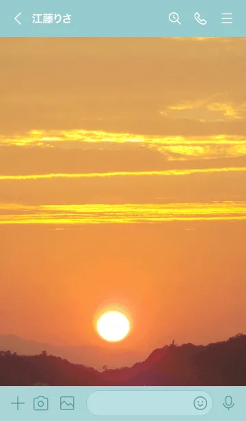 [LINE着せ替え] 夕暮れ時の海の空は気持ちが落ち着きます♪の画像3