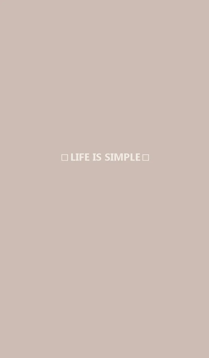 [LINE着せ替え] LIFE IS SIMPLE (beige)の画像1