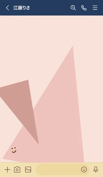 [LINE着せ替え] おしゃれ三色三角ピンク4の画像3