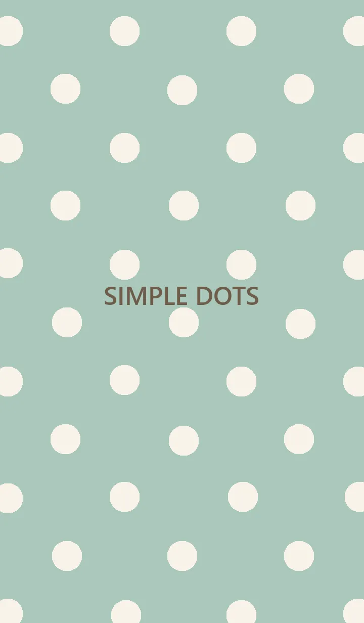 [LINE着せ替え] SIMPLE DOTS -mint green-の画像1