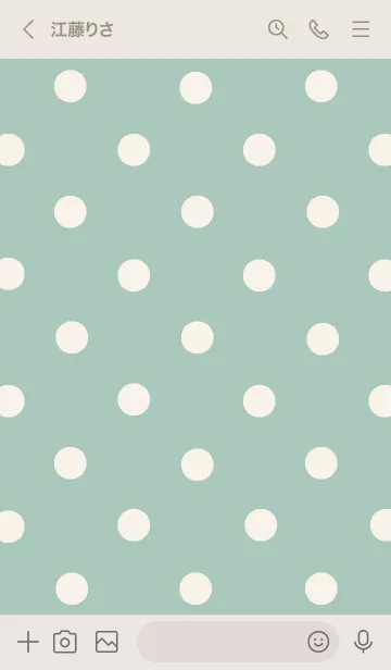 [LINE着せ替え] SIMPLE DOTS -mint green-の画像3