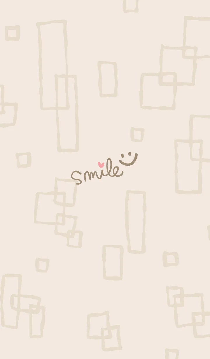 [LINE着せ替え] ベージュ四角 シンプル24の画像1