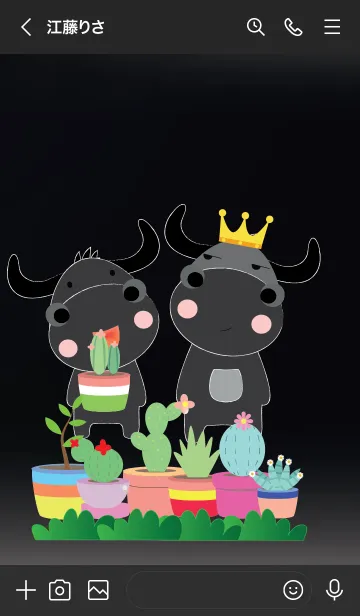 [LINE着せ替え] Buffalo and cactus theme JPの画像3