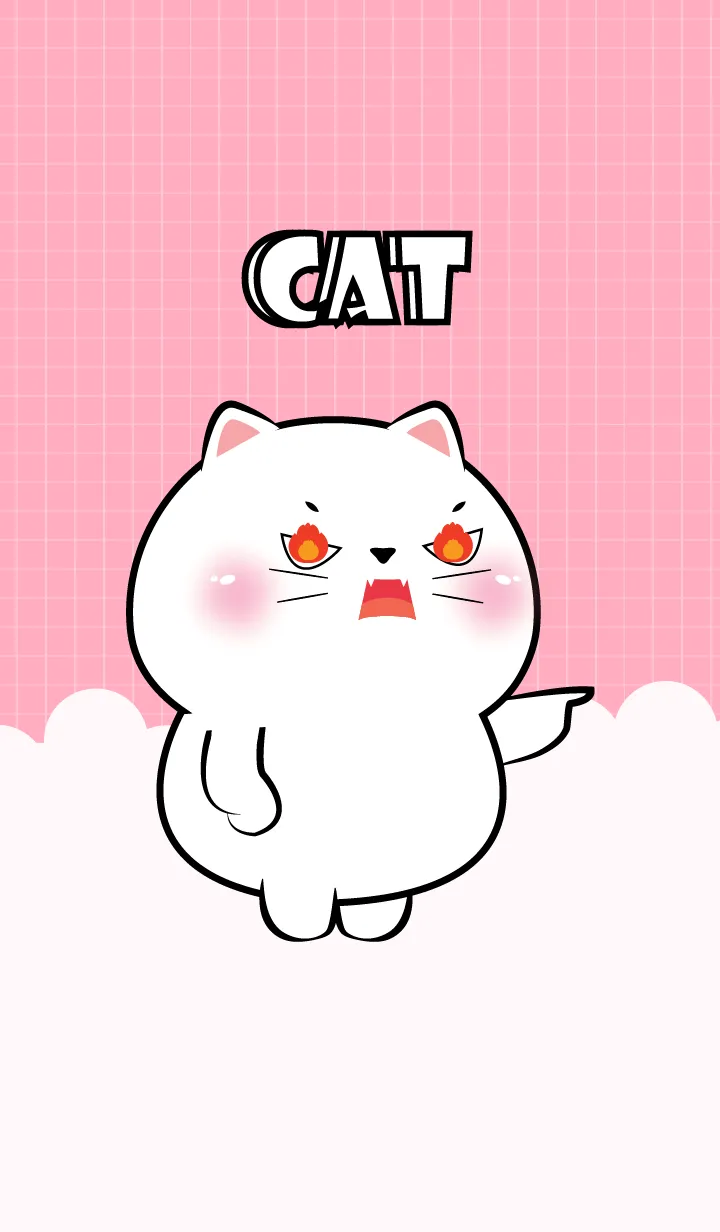 [LINE着せ替え] Little Angry White Cat Theme (JP)の画像1