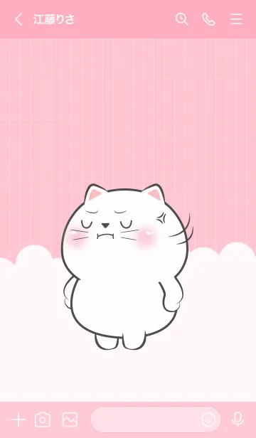 [LINE着せ替え] Little Angry White Cat Theme (JP)の画像3