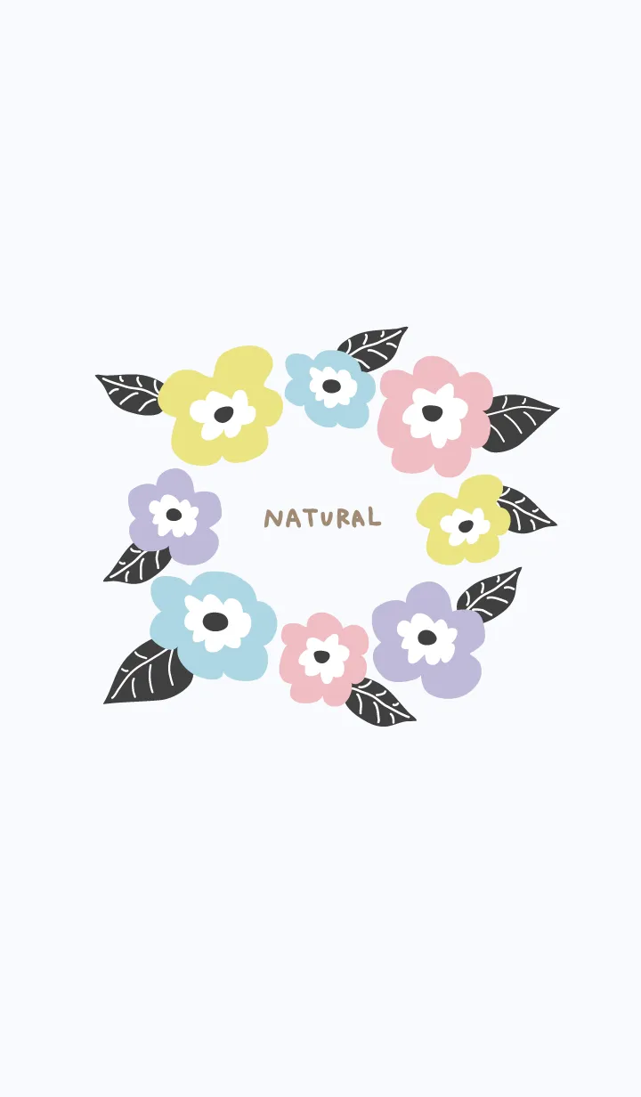 [LINE着せ替え] 北欧風お花リース11の画像1