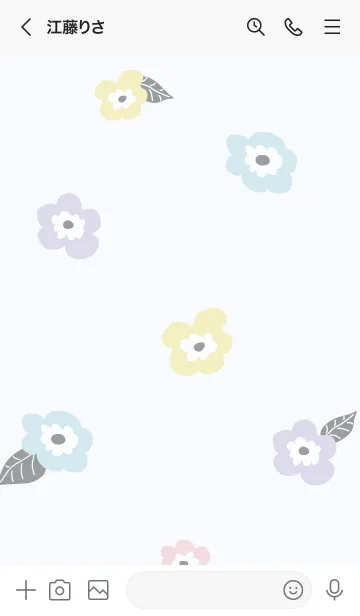 [LINE着せ替え] 北欧風お花リース11の画像3