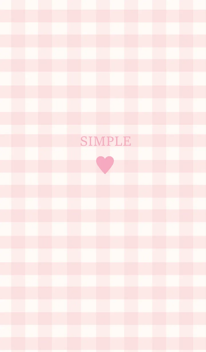 [LINE着せ替え] 大人のシンプルハート -ivorypink check-の画像1