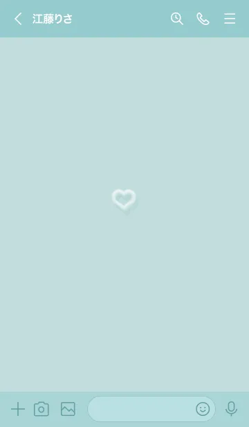 [LINE着せ替え] ～ファーのハート♥ブルー65_1～の画像3