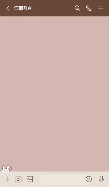 [LINE着せ替え] うさぎりんご[くすみピンク]の画像3