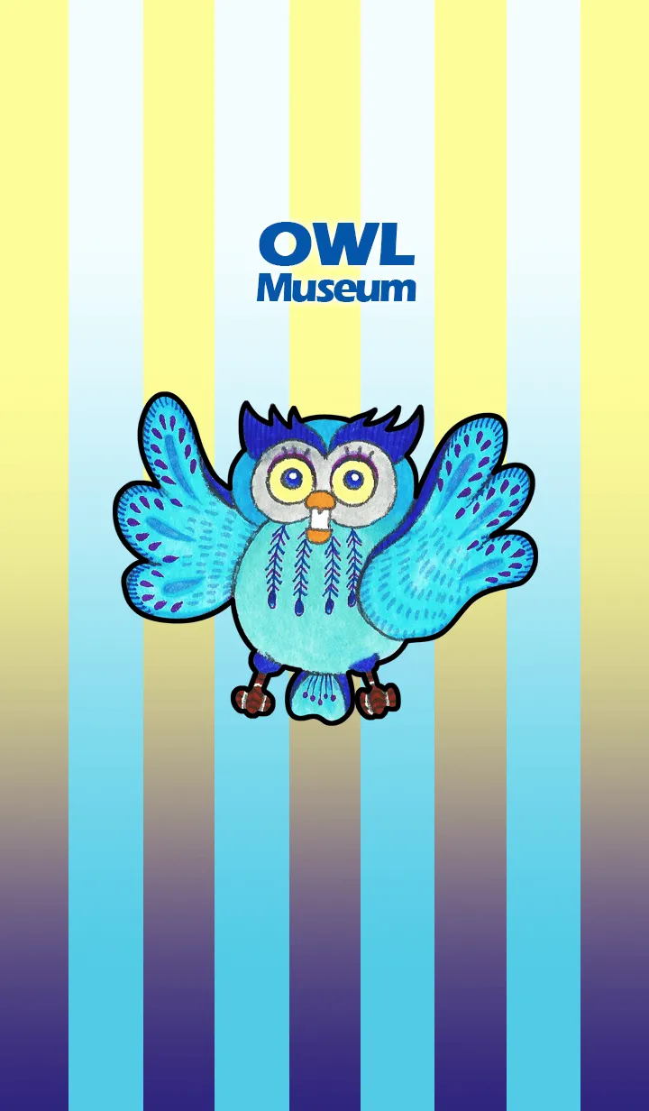 [LINE着せ替え] フクロウ 博物館 208 - Clap Hands Owlの画像1