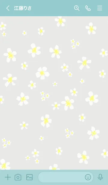 [LINE着せ替え] 白い小花が舞う27の画像3