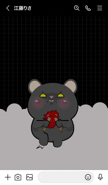 [LINE着せ替え] Little Angry Black Mouse Theme (JP)の画像3