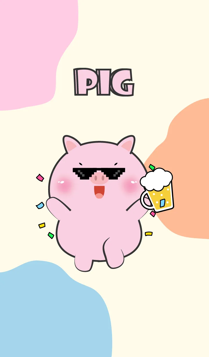 Pig Love Party Theme (JP)の着せ替えメイン画像
