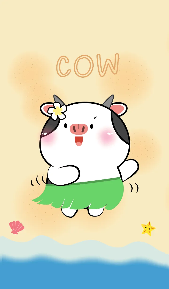 [LINE着せ替え] Cow Let Go to the Beach Theme (JP)の画像1