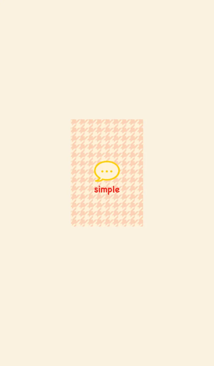 [LINE着せ替え] 千鳥格子(赤×黄)の画像1