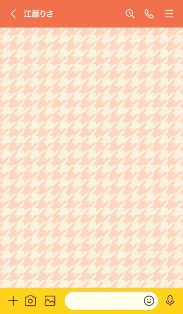 [LINE着せ替え] 千鳥格子(赤×黄)の画像3