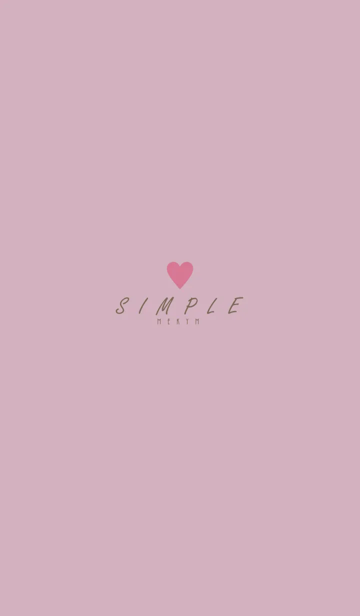 [LINE着せ替え] DUSKY PINK BROWN.SIMPLE -HEART- 22の画像1