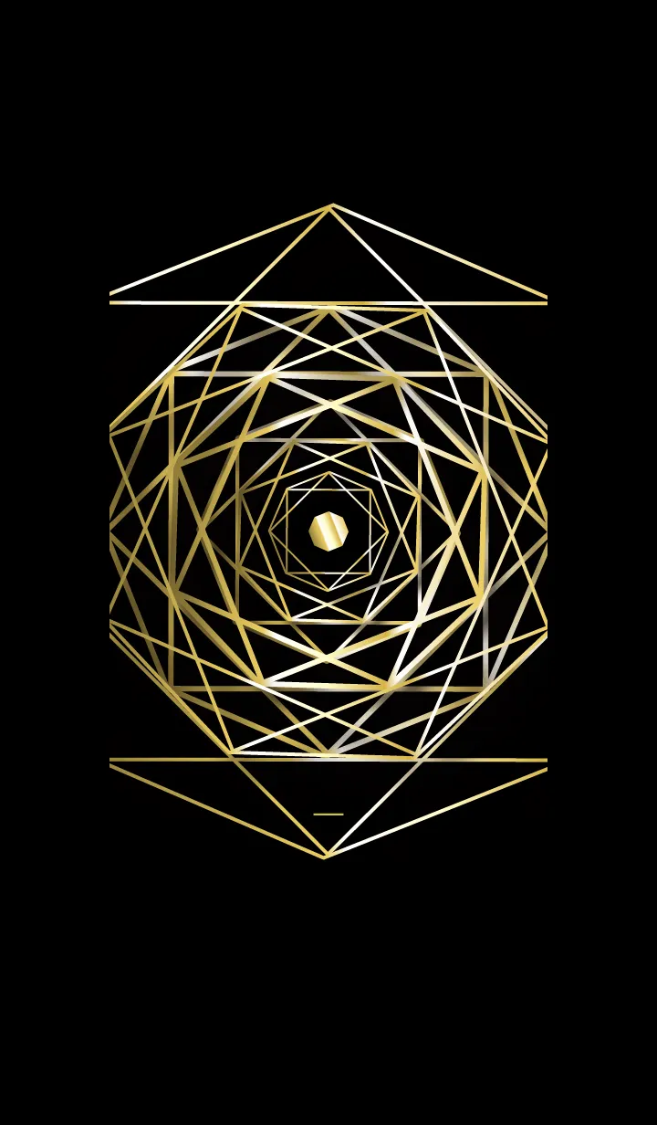 [LINE着せ替え] 黒と黄色 : 風水〈陰と陽〉八角形の画像1