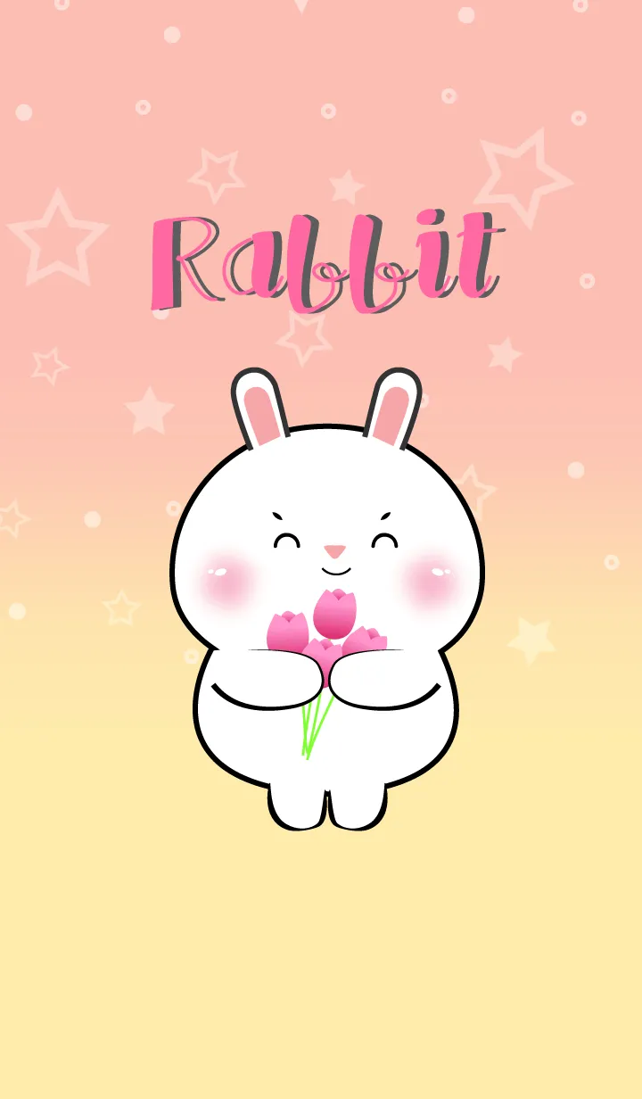 [LINE着せ替え] Little White Rabbit  In Pastel Theme(JP)の画像1