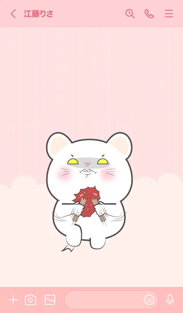 [LINE着せ替え] Little Angry White Mouse Theme (JP)の画像3