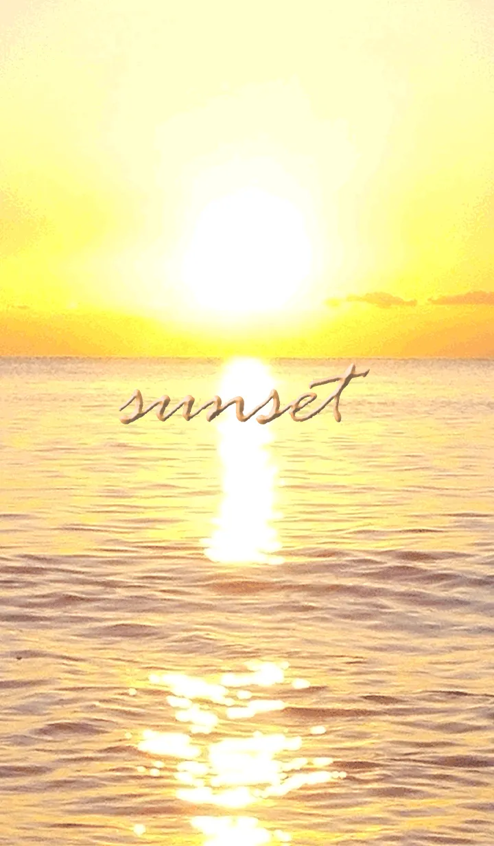 [LINE着せ替え] 太陽が海と空を黄金色に染めて幸運を呼ぶ☆の画像1