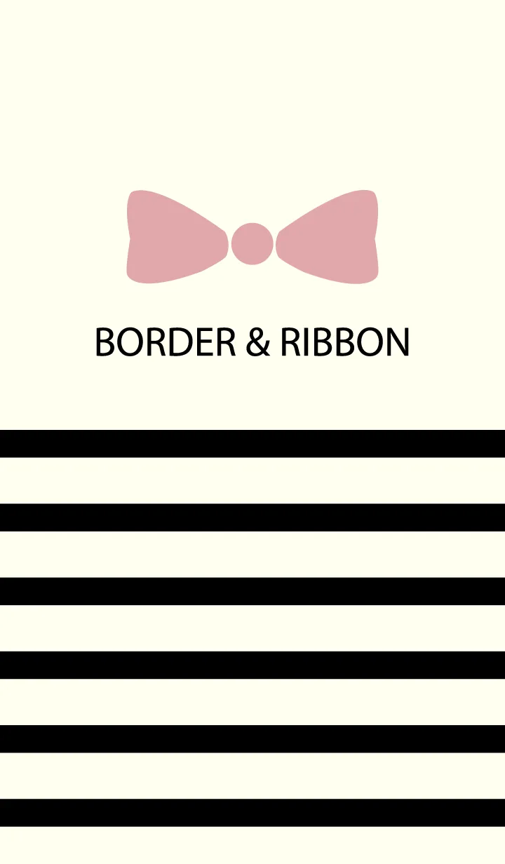 [LINE着せ替え] Black Border & Pink Ribbon 2の画像1