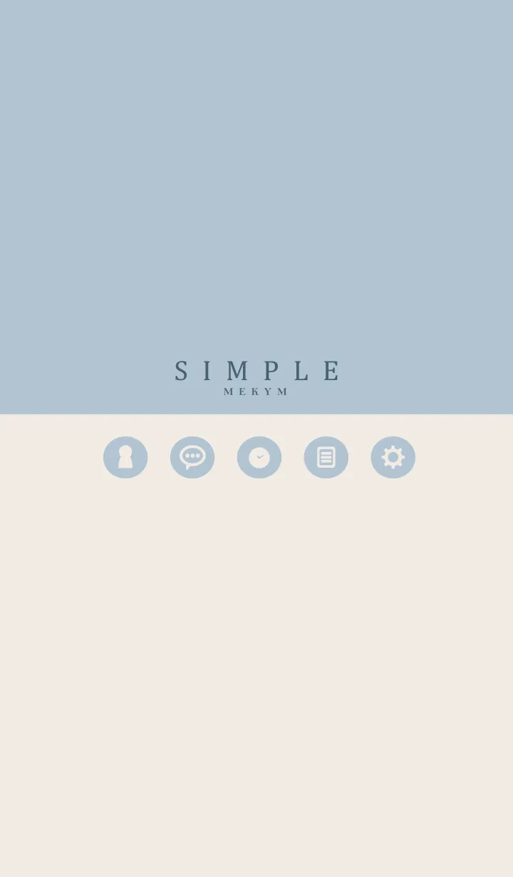 [LINE着せ替え] SIMPLE ICON BLUE-MEKYM 31の画像1