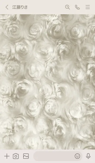 [LINE着せ替え] もふもふお花柄-スマイル19-の画像3