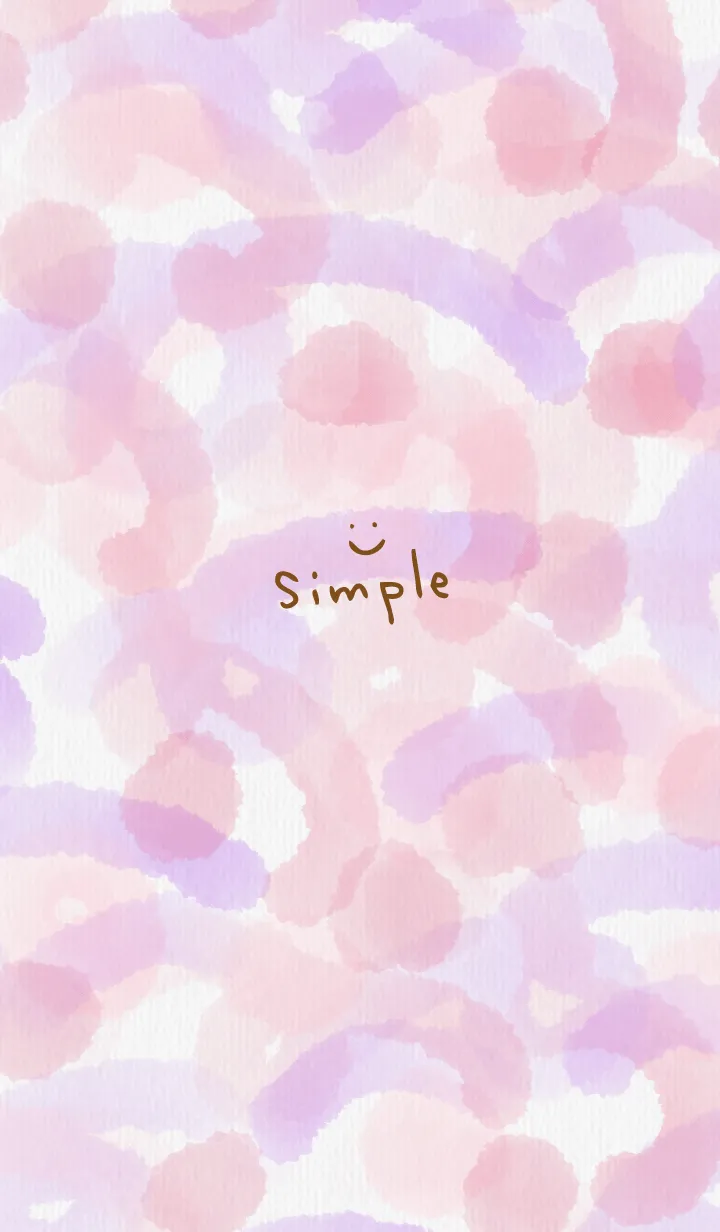 [LINE着せ替え] 水彩 ピンク パープル3の画像1