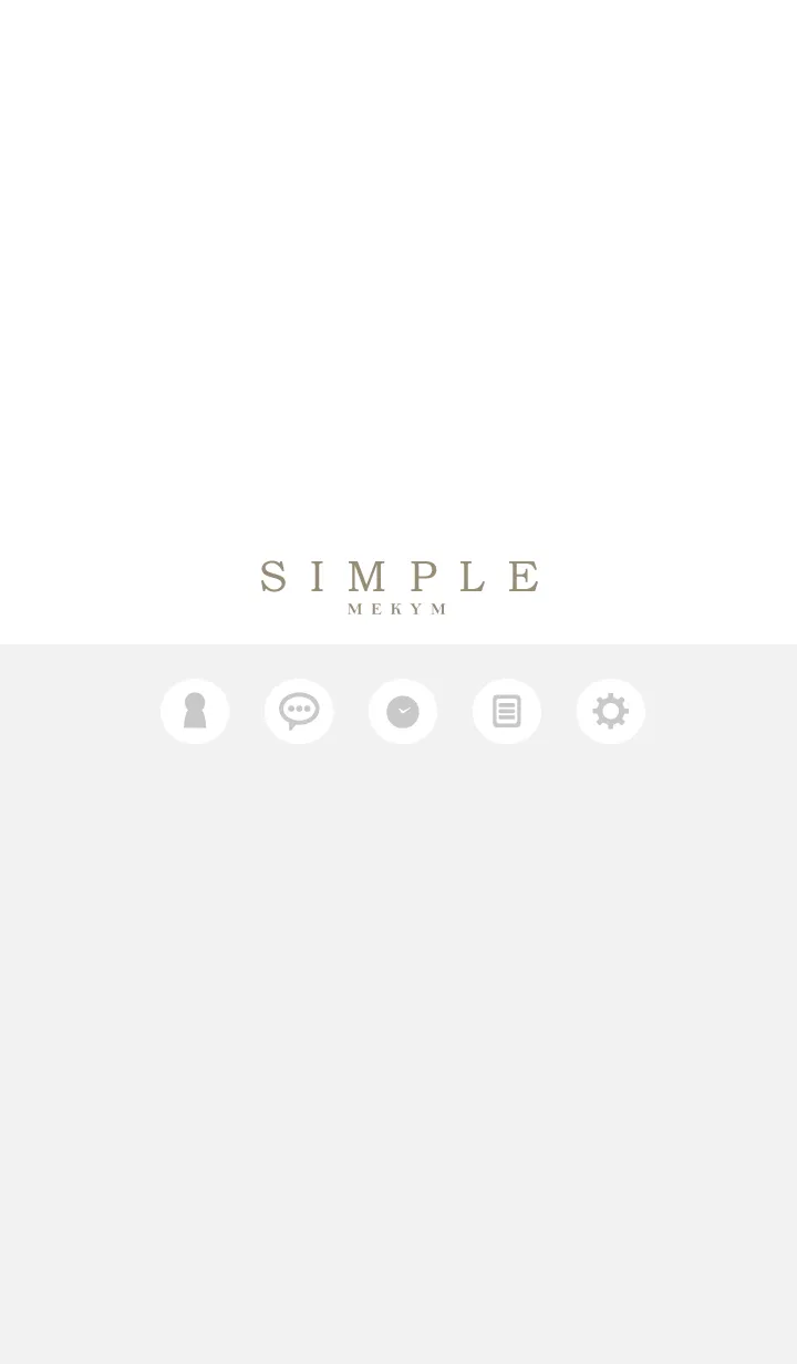 [LINE着せ替え] SIMPLE ICON WHITE-MEKYM 31の画像1