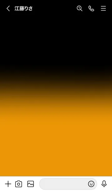 [LINE着せ替え] Simple Black & Honey Orange Theme (JP)の画像3