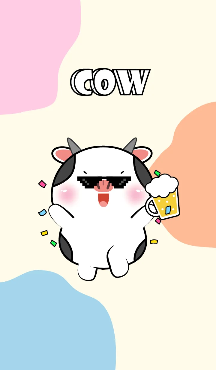 [LINE着せ替え] Cow  Love Party Theme (JP)の画像1