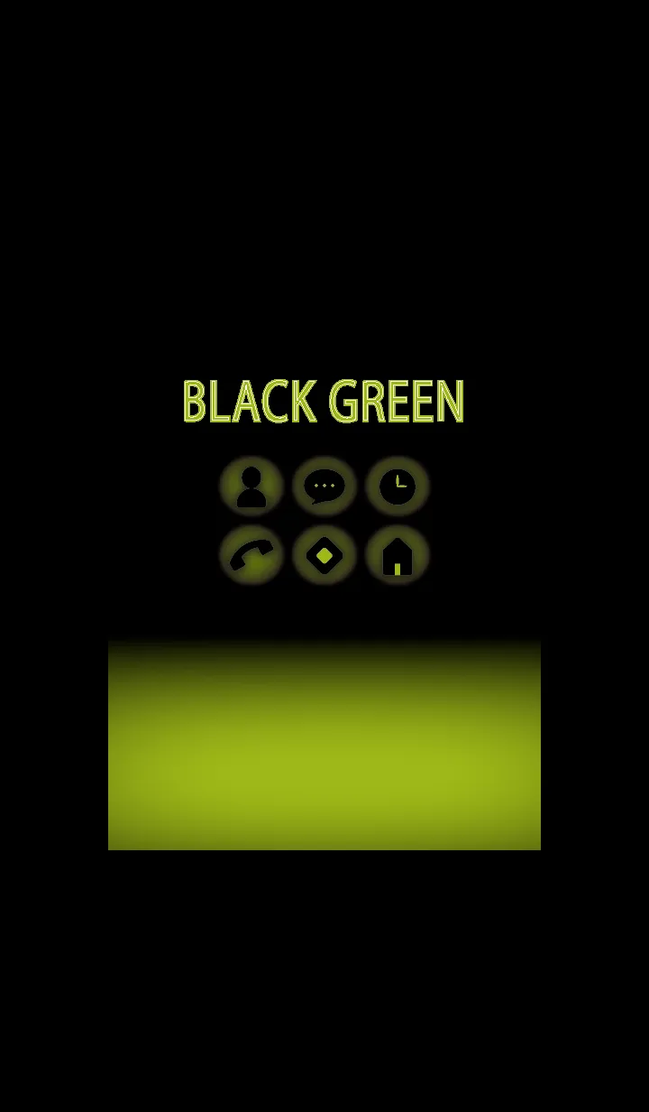 [LINE着せ替え] 黒と黄緑 : Black Lightの画像1