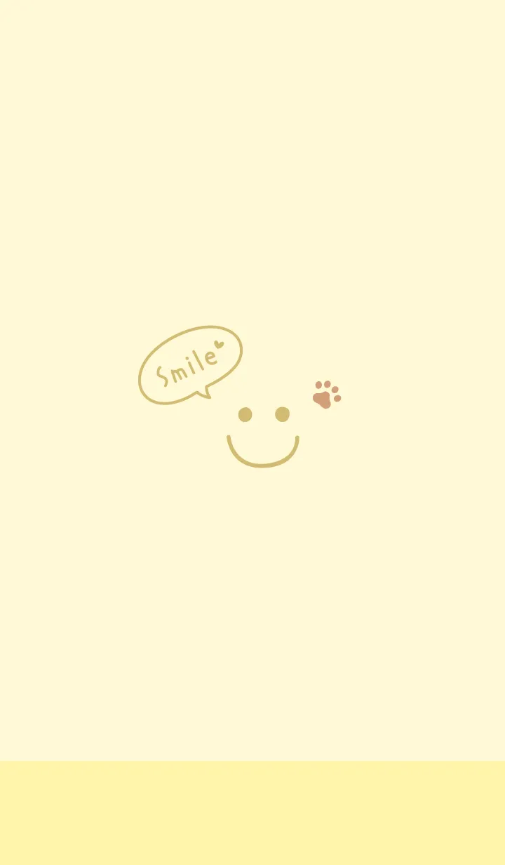[LINE着せ替え] スマイル肉球<イエロー>の画像1