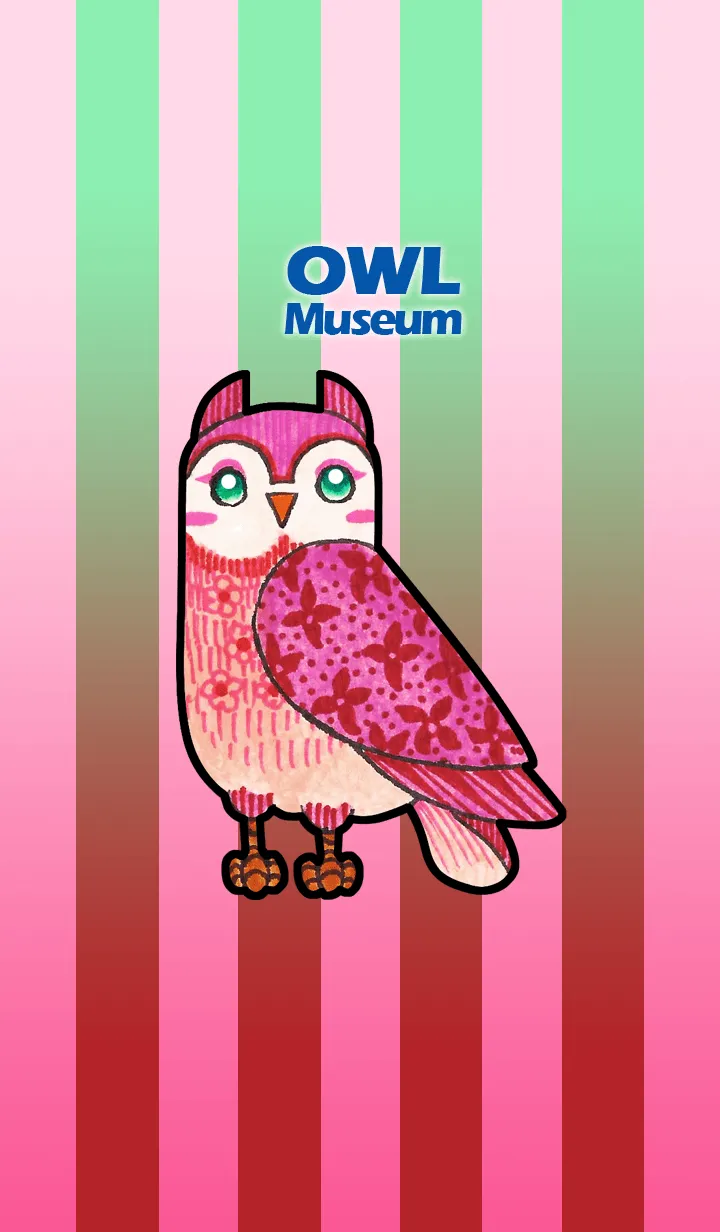 [LINE着せ替え] フクロウ 博物館 210 - Pink Lady Owlの画像1