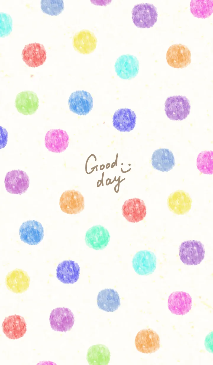 [LINE着せ替え] 水彩 大人 カラフル ドット17の画像1