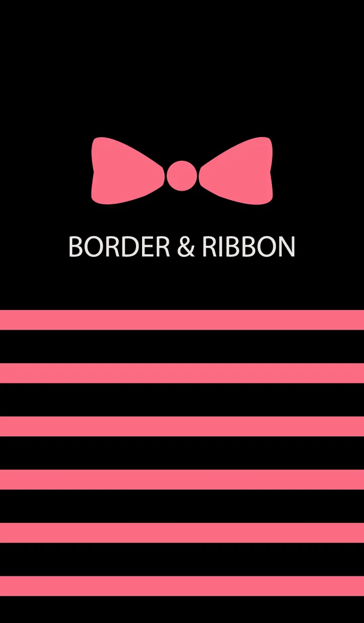 [LINE着せ替え] BORDER & RIBBON -Pink Ribbon 13-の画像1