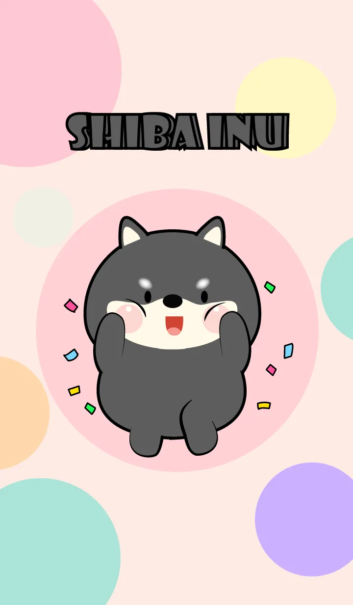 [LINE着せ替え] Little Prety Black Shiba Inu Theme (JP)の画像1