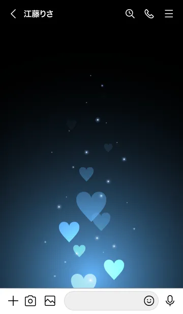 [LINE着せ替え] - Beautiful Maya Blue Heart -の画像3