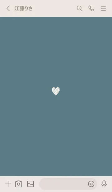 [LINE着せ替え] ～優しいハート～♥ブルーグリーン03_1の画像3